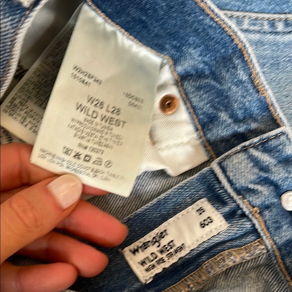 Wrangler Straight Leg Bandana Jeans Size 26 - Picture 3 of 4